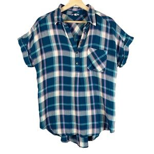 Sonoma Women’s Modal Short Sleeve V Neck Pullover Sleep Shirt Blue Size Medium